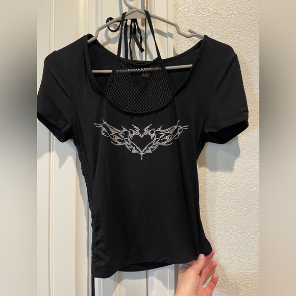 Romwe Punk Fishnet Crop Tee - Picture 7 of 13